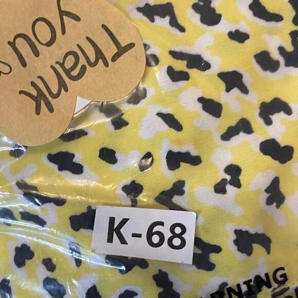 5 for $25🔥 Size 14 Vintage Yellow Cheetah Print Maxi Dress & Belt - Picture 10 of 10